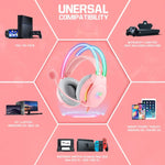 X26 USB+3.5mm RGB 有線遊戲耳機，X26