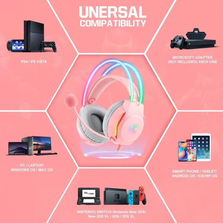 X26 USB+3.5mm RGB 有線遊戲耳機，X26