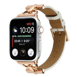 D 扣素面真皮錶帶，適用於 Apple Watch Series 8&7 45mm，適用於 Apple Watch Series 8&7 41mm
