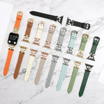 D 扣素面真皮錶帶，適用於 Apple Watch Series 8&7 45mm，適用於 Apple Watch Series 8&7 41mm