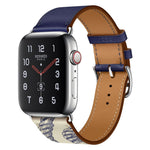 絲網印花皮革錶帶，適用於 Apple Watch 系列 7 41mm / 6 & SE & 5 & 4 40mm / 3 & 2 & 1 38mm，Apple Watch 系列 8&7 41mm / SE 2&6&SE&5&4 40mm / 3&2&1 38mm