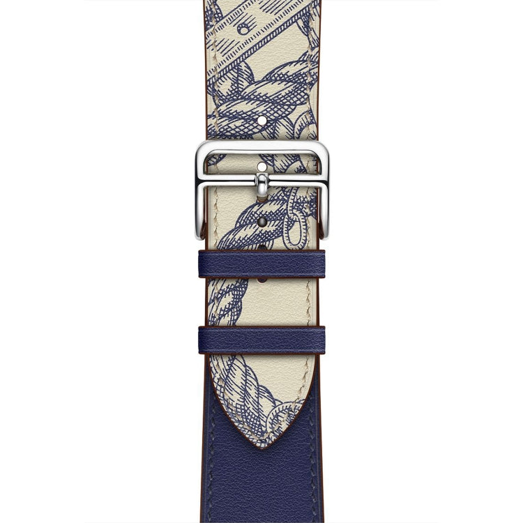 絲網印花皮革錶帶，適用於 Apple Watch 系列 7 41mm / 6 & SE & 5 & 4 40mm / 3 & 2 & 1 38mm，Apple Watch 系列 8&7 41mm / SE 2&6&SE&5&4 40mm / 3&2&1 38mm