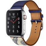 絲網印花皮革錶帶，適用於 Apple Watch 系列 7 41mm / 6 & SE & 5 & 4 40mm / 3 & 2 & 1 38mm，Apple Watch 系列 8&7 41mm / SE 2&6&SE&5&4 40mm / 3&2&1 38mm