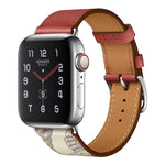 絲網印花皮革錶帶，適用於 Apple Watch 系列 7 41mm / 6 & SE & 5 & 4 40mm / 3 & 2 & 1 38mm，Apple Watch 系列 8&7 41mm / SE 2&6&SE&5&4 40mm / 3&2&1 38mm