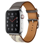 絲網印花皮革錶帶，適用於 Apple Watch 系列 7 41mm / 6 & SE & 5 & 4 40mm / 3 & 2 & 1 38mm，Apple Watch 系列 8&7 41mm / SE 2&6&SE&5&4 40mm / 3&2&1 38mm