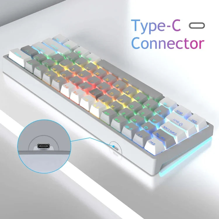 AULA F3261 Type-C 有線熱插拔 61鍵 RGB 機械鍵盤