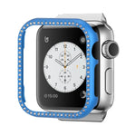 鋁合金鑽石錶殼保護套，適用於 Apple Watch Series 9 / 8 / 7 45mm，適用於 Apple Watch Series SE 2025&SE 2&6&SE&5&4 44mm，適用於 Apple Watch Series 3&2&1 42mm，適用於 Apple Watch Series 9 / 8 / 7 41mm