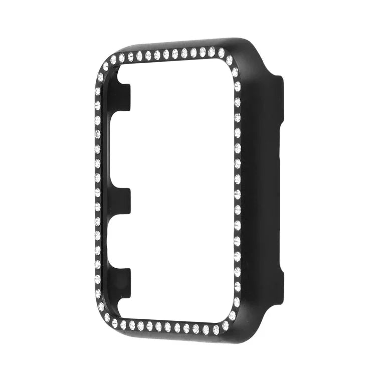 鋁合金鑽石錶殼保護套，適用於 Apple Watch Series 9 / 8 / 7 45mm，適用於 Apple Watch Series SE 2025&SE 2&6&SE&5&4 44mm，適用於 Apple Watch Series 3&2&1 42mm，適用於 Apple Watch Series 9 / 8 / 7 41mm