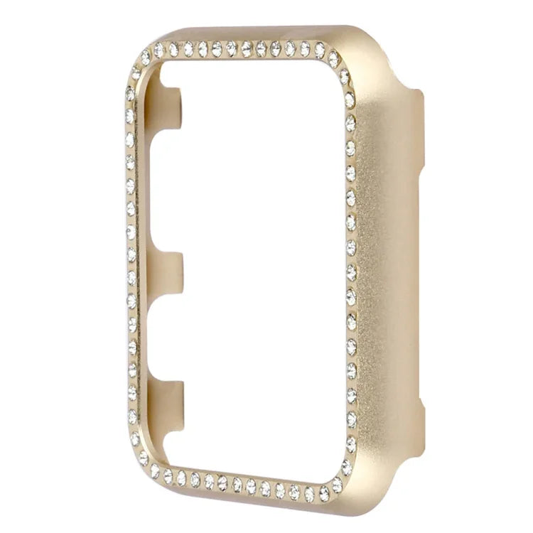 鋁合金鑽石錶殼保護套，適用於 Apple Watch Series 9 / 8 / 7 45mm，適用於 Apple Watch Series SE 2025&SE 2&6&SE&5&4 44mm，適用於 Apple Watch Series 3&2&1 42mm，適用於 Apple Watch Series 9 / 8 / 7 41mm