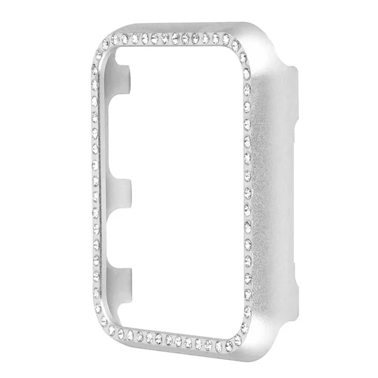 鋁合金鑽石錶殼保護套，適用於 Apple Watch Series 9 / 8 / 7 45mm，適用於 Apple Watch Series SE 2025&SE 2&6&SE&5&4 44mm，適用於 Apple Watch Series 3&2&1 42mm，適用於 Apple Watch Series 9 / 8 / 7 41mm