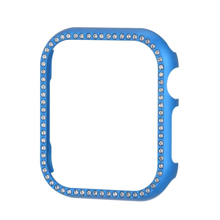 鋁合金鑽石錶殼保護套，適用於 Apple Watch Series 9 / 8 / 7 45mm，適用於 Apple Watch Series SE 2025&SE 2&6&SE&5&4 44mm，適用於 Apple Watch Series 3&2&1 42mm，適用於 Apple Watch Series 9 / 8 / 7 41mm