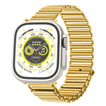 鍊扣不鏽鋼錶帶，適用於 Apple Watch Ultra 49mm / Series 8&7 45mm / SE 2&6&SE&5&4 44mm / 3&2&1 42mm，適用於 Apple Watch Series 8&7 41mm / SE 2&6&SE&5&4 40mm / 3&2&1 38mm