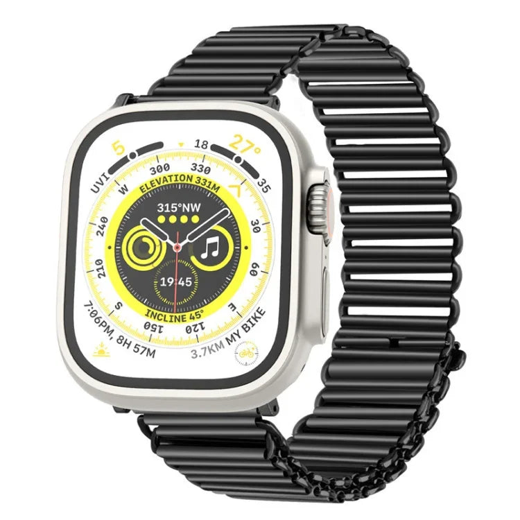 鍊扣不鏽鋼錶帶，適用於 Apple Watch Ultra 49mm / Series 8&7 45mm / SE 2&6&SE&5&4 44mm / 3&2&1 42mm，適用於 Apple Watch Series 8&7 41mm / SE 2&6&SE&5&4 40mm / 3&2&1 38mm