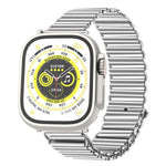 鍊扣不鏽鋼錶帶，適用於 Apple Watch Ultra 49mm / Series 8&7 45mm / SE 2&6&SE&5&4 44mm / 3&2&1 42mm，適用於 Apple Watch Series 8&7 41mm / SE 2&6&SE&5&4 40mm / 3&2&1 38mm