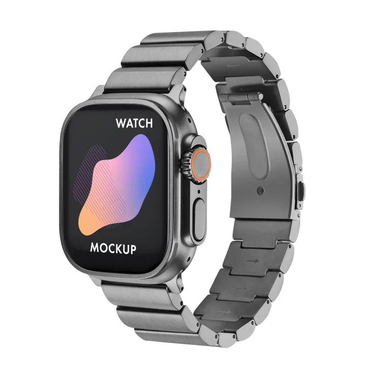 平扣鈦合金錶帶，適用於 Apple Watch Ultra 49mm / Series 8&7 45mm / SE 2&6&SE&5&4 44mm / 3&2&1 42mm，適用於 Apple Watch Series 8&7 41mm / SE 2&6&SE&5&4 40mm / 3&2&1 38mm