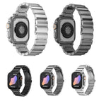 平扣鈦合金錶帶，適用於 Apple Watch Ultra 49mm / Series 8&7 45mm / SE 2&6&SE&5&4 44mm / 3&2&1 42mm，適用於 Apple Watch Series 8&7 41mm / SE 2&6&SE&5&4 40mm / 3&2&1 38mm