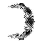 復古松石金屬錶帶，適用於 Apple Watch Ultra 49mm / Series 8&7 45mm / SE 2&6&SE&5&4 44mm / 3&2&1 42mm，適用於 Apple Watch Series 8&7 41mm / SE 2&6&SE&5&4 40mm / 3&2&1 38mm