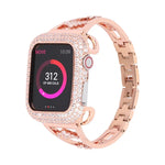 鋯石金屬銅錶帶，適用於 Apple Watch Ultra 49mm / Series 8&7 45mm / SE 2&6&SE&5&4 44mm / 3&2&1 42mm，適用於 Apple Watch Series 8&7 41mm / SE 2&6&SE&5&4 40mm / 3&2&1 38mm