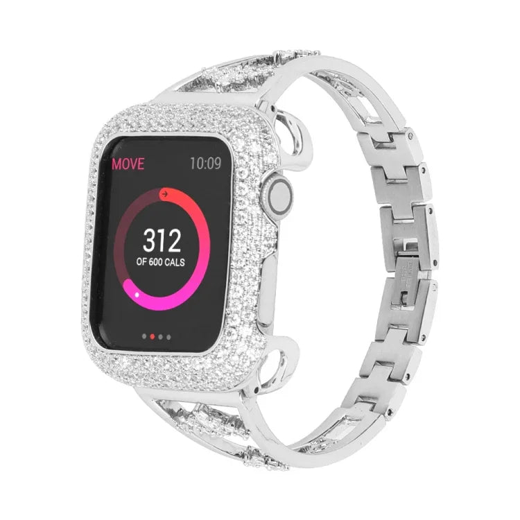 鋯石金屬銅錶帶，適用於 Apple Watch Ultra 49mm / Series 8&7 45mm / SE 2&6&SE&5&4 44mm / 3&2&1 42mm，適用於 Apple Watch Series 8&7 41mm / SE 2&6&SE&5&4 40mm / 3&2&1 38mm