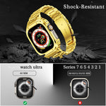 金屬一體成型錶殼，適用於 Apple Watch Series SE 2025&6&SE&5&4 44mm，適用於 Apple Watch Ultra 3 / 2 / 1 49mm，適用於 Apple Watch Series 9 / 8 / 7 45mm