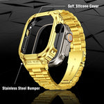 金屬一體成型錶殼，適用於 Apple Watch Series SE 2025&6&SE&5&4 44mm，適用於 Apple Watch Ultra 3 / 2 / 1 49mm，適用於 Apple Watch Series 9 / 8 / 7 45mm