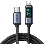 JOYROOM S-CL020A16 20W USB-C / Type-C 轉 8 Pin 數字顯示快充數據線，Type-C 轉 8 Pin