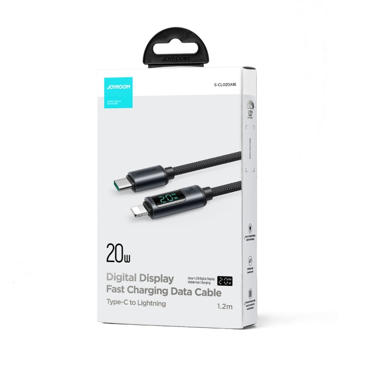 JOYROOM S-CL020A16 20W USB-C / Type-C 轉 8 Pin 數字顯示快充數據線，Type-C 轉 8 Pin