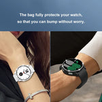 單排鑽石 PC + 鋼化玻璃手錶殼，適用於 Samsung Galaxy Watch5 44mm