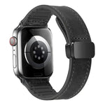 Magnetic Folding Silicone Leather Watch Band, For Apple Watch Series 8&7 41mm