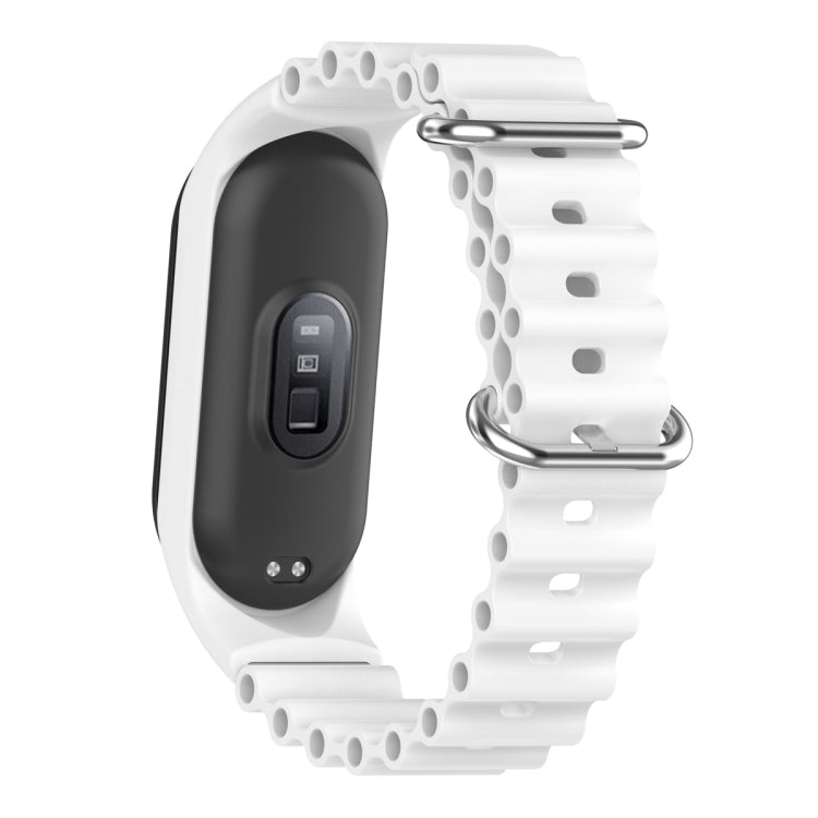 Solid Color Marine Silicone Breathable Watch Band, For Xiaomi Mi Band 7 / 6 / 5 / 4 / 3