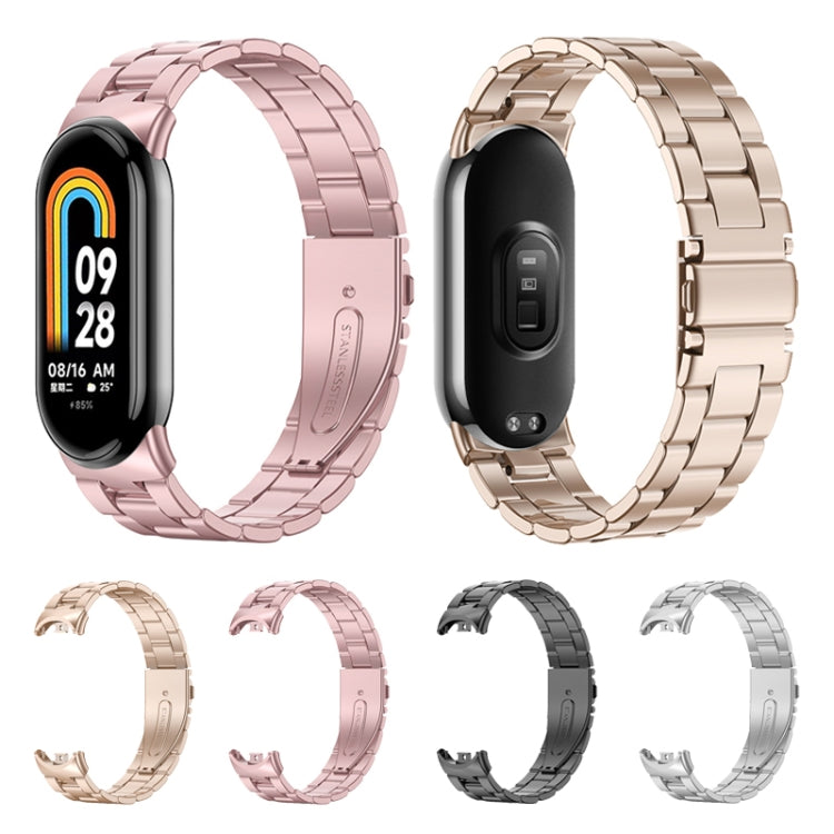 Milanese Three-bead Metal Watch Band, For Xiaomi Mi Band 8