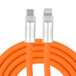 Mech系列 120W USB-C / Type-C 轉 8 Pin 金屬插頭矽膠快充數據線，長度：1.2米，8 Pin，1.2米 Type-C 轉 8 Pin