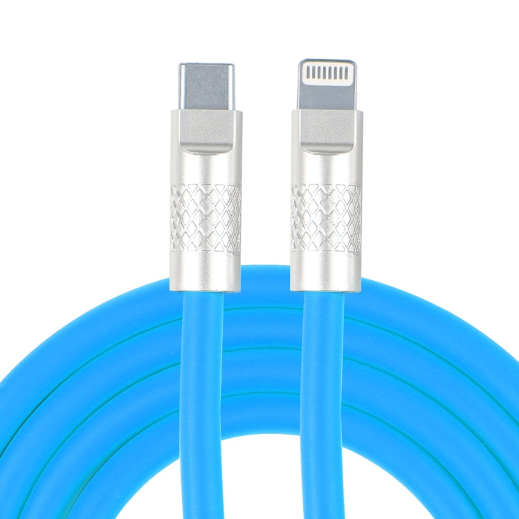 Mech系列 120W USB-C / Type-C 轉 8 Pin 金屬插頭矽膠快充數據線，長度：1.2米，8 Pin，1.2米 Type-C 轉 8 Pin