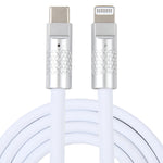 Mech系列 120W USB-C / Type-C 轉 8 Pin 金屬插頭矽膠快充數據線，長度：1.2米，8 Pin，1.2米 Type-C 轉 8 Pin