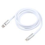 Mech系列 120W USB-C / Type-C 轉 8 Pin 金屬插頭矽膠快充數據線，長度：1.2米，8 Pin，1.2米 Type-C 轉 8 Pin
