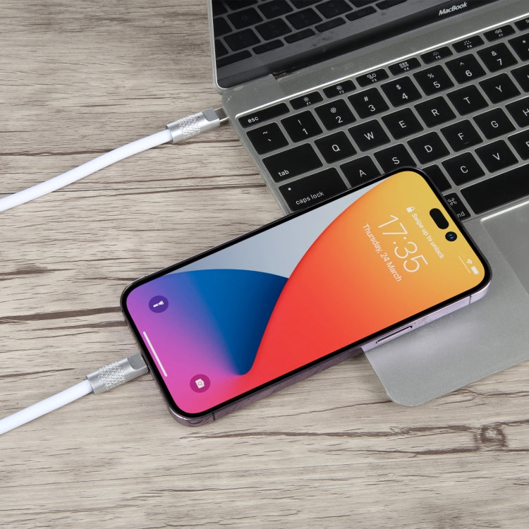 Mech系列 120W USB-C / Type-C 轉 8 Pin 金屬插頭矽膠快充數據線，長度：1.2米，8 Pin，1.2米 Type-C 轉 8 Pin