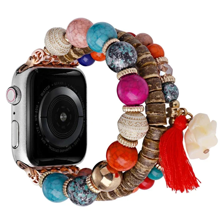 珠子大象吊墜錶帶，適用於 Apple Watch 2 42 mm，適用於 Apple Watch 2 38mm，適用於 Apple Watch 42mm，適用於 Apple Watch 38mm