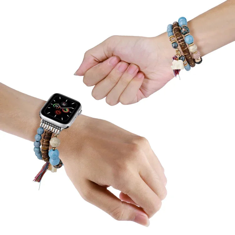 珠子大象吊墜錶帶，適用於 Apple Watch 2 42 mm，適用於 Apple Watch 2 38mm，適用於 Apple Watch 42mm，適用於 Apple Watch 38mm