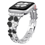 花瓣金屬鑽石錶帶，適用於 Apple Watch SE 2023 44mm，Apple Watch Ultra 49mm，Apple Watch 8 41mm，Apple Watch 8 45mm，Apple Watch 7 41mm，Apple Watch 7 45mm，Apple Watch SE 2023 40mm，Apple Watch SE 2022 40mm