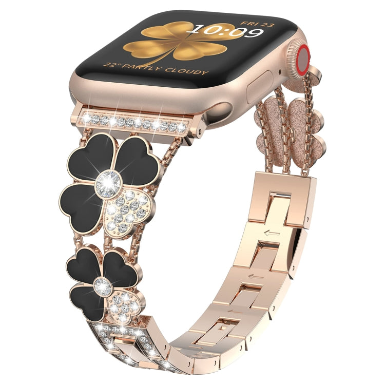 花瓣金屬鑽石錶帶，適用於 Apple Watch SE 2023 44mm，Apple Watch Ultra 49mm，Apple Watch 8 41mm，Apple Watch 8 45mm，Apple Watch 7 41mm，Apple Watch 7 45mm，Apple Watch SE 2023 40mm，Apple Watch SE 2022 40mm