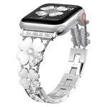 Petal 金屬鑽石錶帶，適用於 Apple Watch 3 38mm、Apple Watch 9 45mm、Apple Watch 3 42mm、Apple Watch 2 38mm、Apple Watch 2 42mm、Apple Watch 38mm、Apple Watch 42mm、Apple Watch 9 41mm