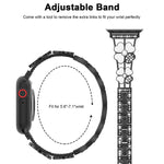 花瓣金屬鑽石錶帶，適用於 Apple Watch SE 2023 44mm，Apple Watch Ultra 49mm，Apple Watch 8 41mm，Apple Watch 8 45mm，Apple Watch 7 41mm，Apple Watch 7 45mm，Apple Watch SE 2023 40mm，Apple Watch SE 2022 40mm