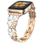 Petal 金屬鑽石錶帶，適用於 Apple Watch 3 38mm、Apple Watch 9 45mm、Apple Watch 3 42mm、Apple Watch 2 38mm、Apple Watch 2 42mm、Apple Watch 38mm、Apple Watch 42mm、Apple Watch 9 41mm