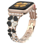 Petal 金屬鑽石錶帶，適用於 Apple Watch 3 38mm、Apple Watch 9 45mm、Apple Watch 3 42mm、Apple Watch 2 38mm、Apple Watch 2 42mm、Apple Watch 38mm、Apple Watch 42mm、Apple Watch 9 41mm