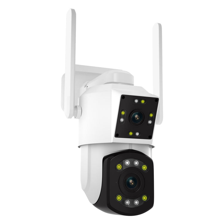 ESCAM PT210 2x3MP 雙鏡頭雙螢幕監視 WiFi 攝影機，支援雙向語音、動態偵測及雲端儲存，PT210