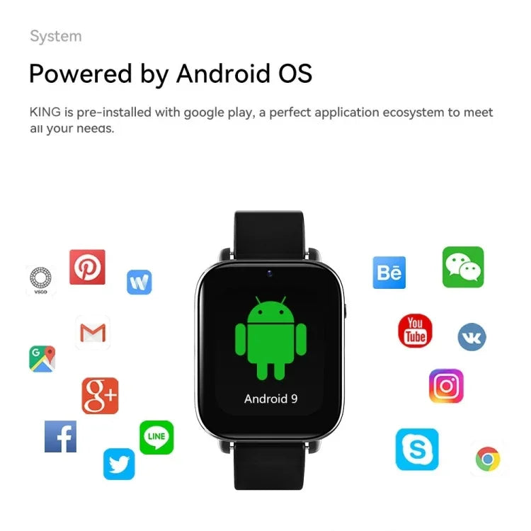Z20 1.75 吋螢幕 4G LTE 智慧手錶 Android 9 作業系統，4GB+128GB
