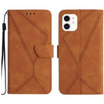 Stitching Embossed Leather Phone Case, For iPhone 11, For iPhone 11 Pro, For iPhone 11 Pro Max, For iPhone 14 Plus