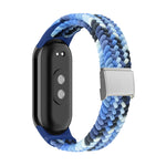 Adjustable Nylon Braided Steel Buckle Watch Band, For Xiaomi Mi Band 8