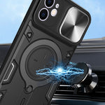 CD紋理滑動鏡頭蓋磁吸手機殼，適用於iPhone 11，適用於iPhone 11 Pro