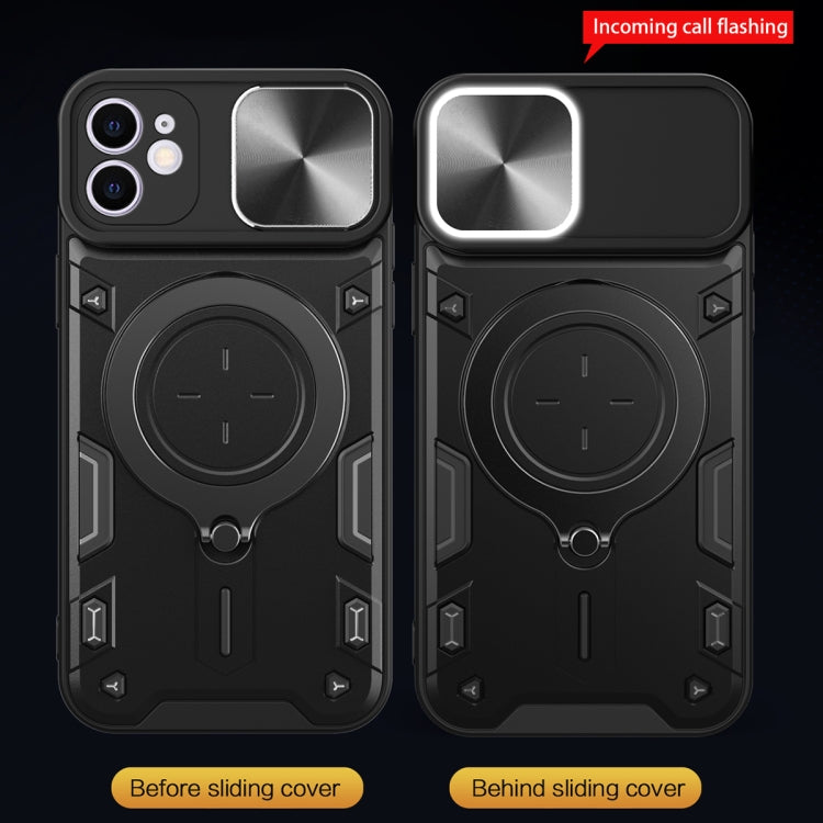 CD紋理滑動鏡頭蓋磁吸手機殼，適用於iPhone 11，適用於iPhone 11 Pro